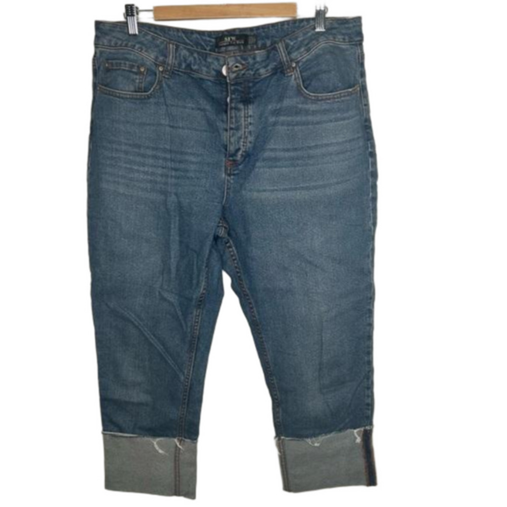 SFW Safe for Work denim with raw cuffed edge W32
